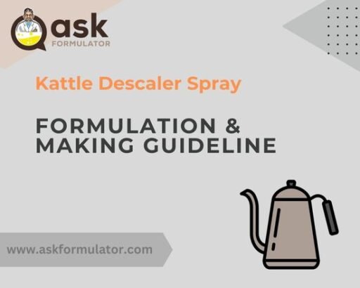 Electric Kettle Descaler Spray Formulation