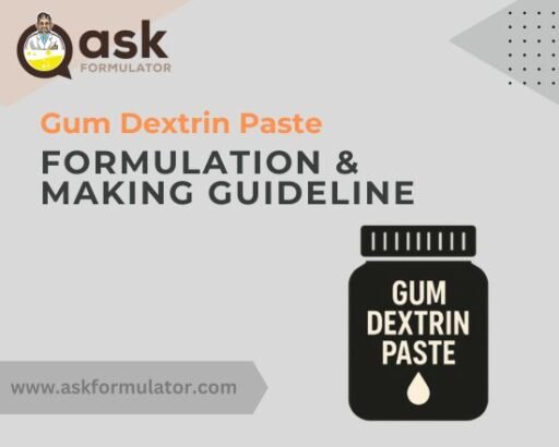 Gum Dextrin Adhesive Formula