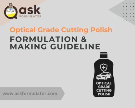 Optical Grade Cutting Polish Formulation